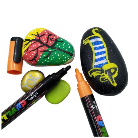 Zestaw Pisaków Flamastrów Akrylowych Intensywne Kolory 12szt