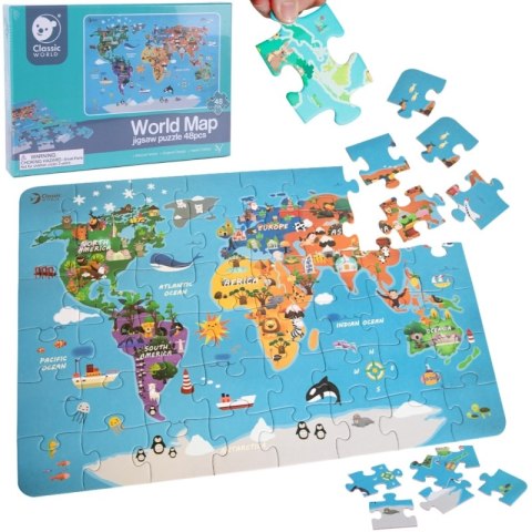 CLASSIC WORLD Puzzle Mapa Świata