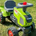 FALK Traktorek Baby Claas Axos 310 Zielony z Przyczepką od 1 roku