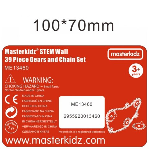 MASTERKIDZ Koła Zębate Zbuduj Własny Mechanizm - Tablica Naukowo-Kreatywna STEM