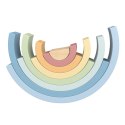 TOOKY TOY Pastelowa Układanka Drewniane Klocki Montessori Tęcza