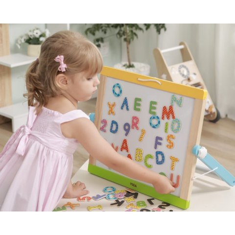 VIGA Drewniany Zestaw Magnetyczny Literki i cyferki