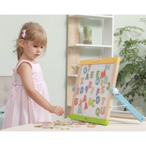 VIGA Drewniany Zestaw Magnetyczny Literki i cyferki