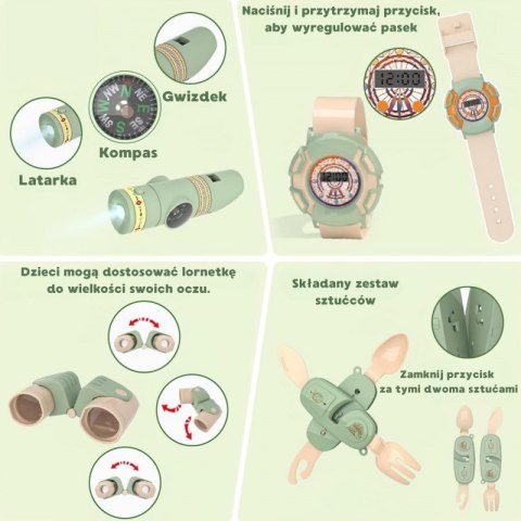 WOOPIE Discovery Zestaw Małego Odkrywcy Namiot Kempingowy XXL na Biwak 15 el.