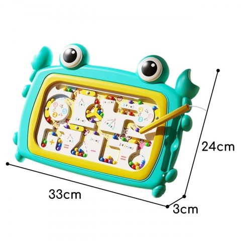 WOOPIE Tablica Magnetyczna Montessori Labirynt Krab Turkusowa