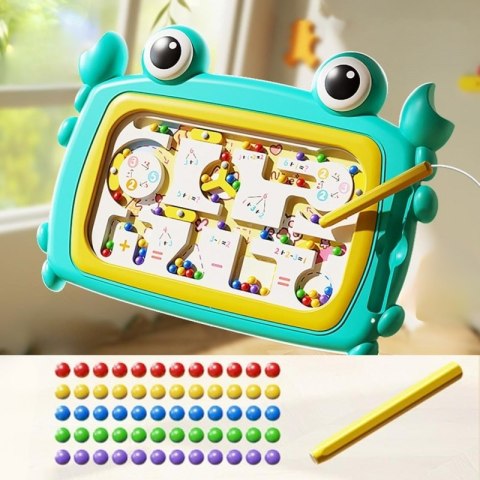 WOOPIE Tablica Magnetyczna Montessori Labirynt Krab Turkusowa