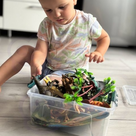 WOOPIE Zestaw Figurki Dinozaury 16 el. + Mata + Kuferek