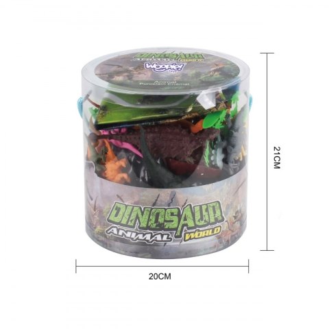 WOOPIE Zestaw Figurki Dinozaury Duże Zwierzęta Mata Pojemnik XXL 34 szt.