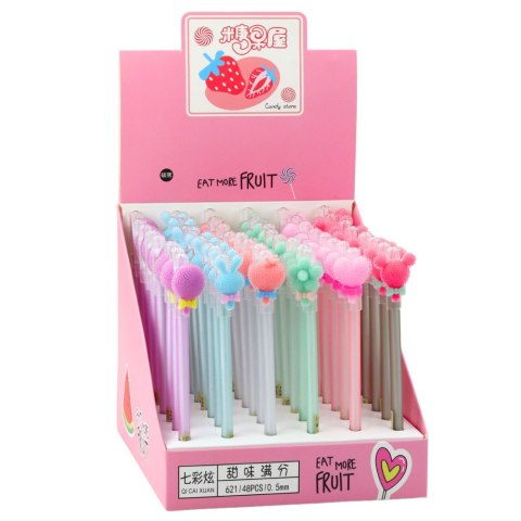 Długopis Żelowy Z Gumką Do Zmazywania Zatyczka W Diamenciki 0.5mm