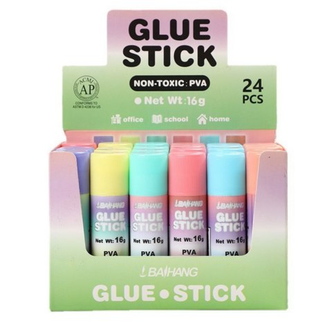 Klej W Sztyfcie Szkolny Biurowy Pastelowe 8g