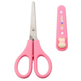 Nożyczki Szkolne Z Osłonką Ozdobny Biały Zajączek 14cm