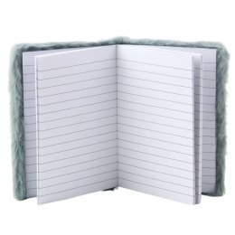 Pluszowy Notatnik W Linie Błyszcząca Gwiazda Szary A6 80 Kartek