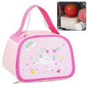 Torba Termiczna Izolacyjna Śniadaniowa Lunch Bag Różowa Jednorożec 23cm