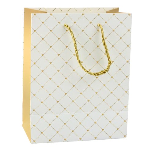 Torba Prezentowa Papierowa Błyszczące Serduszka 23 x 18 x 10,5 cm