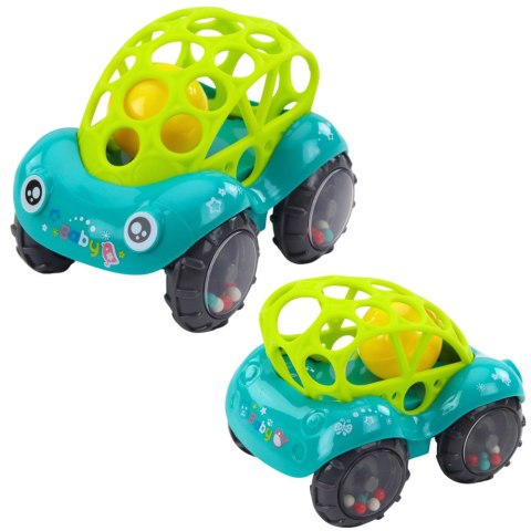 Samochodzik Autko Grzechota Dla Niemowląt Czerwony Zielony