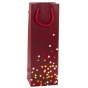 Torba Prezentowa Na Butelkę Wino W Kropki 36 x 12 x 9cm