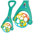 Pchacz Z Elastyczną Piłką Grzechocząca Kulka Turkusowa