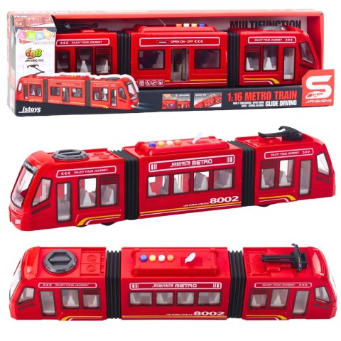 Metro Miejskie Tramwaj Otwierane Drzwi Światła Dźwięki Czerwone 1:16