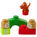 Klocki Konstrukcyjne Edukacyjne W Plecaku Dinozaury Cyfry Litery 26 el.