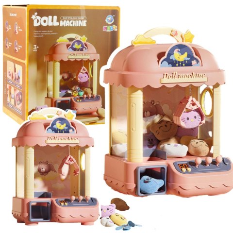 Maszyna Do Łapania Pluszaków Słodyczy Na Żetony Światła Dźwięki Różowa