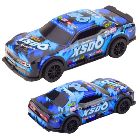 Samochód Wyścigowy XS06 Napęd Światła Dźwięki Pomarańczowy Niebieski