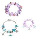 Zestaw Piękności Biżuteria Bransoletka Koraliki Spinka Syreni Ogon 48el