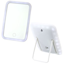 Lusterko Kosmetyczne Podświetlane LED Do Makijażu Bezprzewodowe Białe