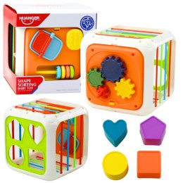 Kostka Sensoryczna Edukacyjna Dla Dzieci Sorter Elastyczne Przęsła Kolorowa