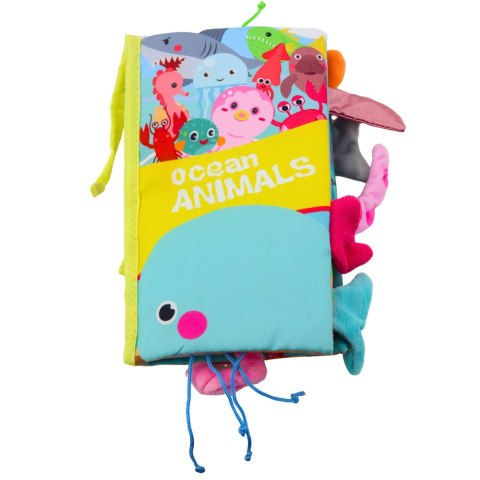 Miękka Książeczka Sensoryczna Zwierzęta Morskie Szeleszcząca Piszczałka