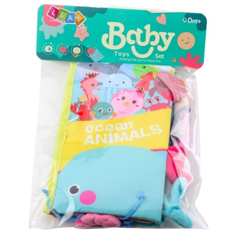 Miękka Książeczka Sensoryczna Zwierzęta Morskie Szeleszcząca Piszczałka