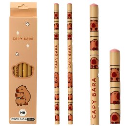 Zestaw Ołówków Do Szkicowania Z Kapibarą 12 Sztuk