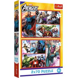 Puzzle - 2x70 - Zostań bohaterem - Avengers - Trefl 34439