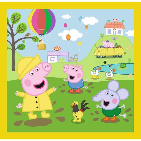 Puzzle - 3w1 (20, 36, 50) - Wesoły dzień Peppy - Świnka Peppa - Trefl 34849