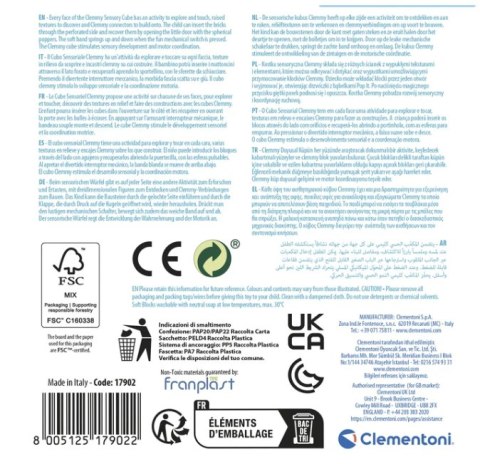 Clemmy Kostka Sensoryczna Dla Niemowląt Clementoni 17902