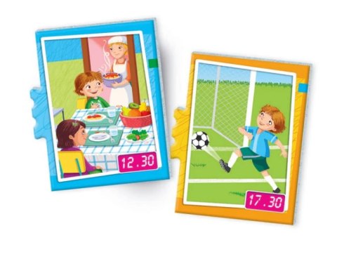 Gra edukacyjna Puzzle Która Jest Godzina? Zegarek Uczę się Bawiąc Język Polski Clementoni 50771