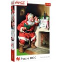 Puzzle - 1000 XMAS - Coca-Cola: Mikołaj przy kominku - Trefl 10922