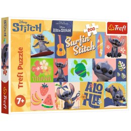 Puzzle - 200 - Hawajskie przygody - Disney Stitch - Trefl 13331
