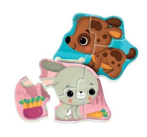 Puzzle Mali Przyjaciele Zwierzątka Farma Uczę się Bawiąc Język Polski Clementoni 50761