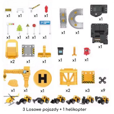 WOOPIE Garaż Parking Roboty Drogowe 41el.