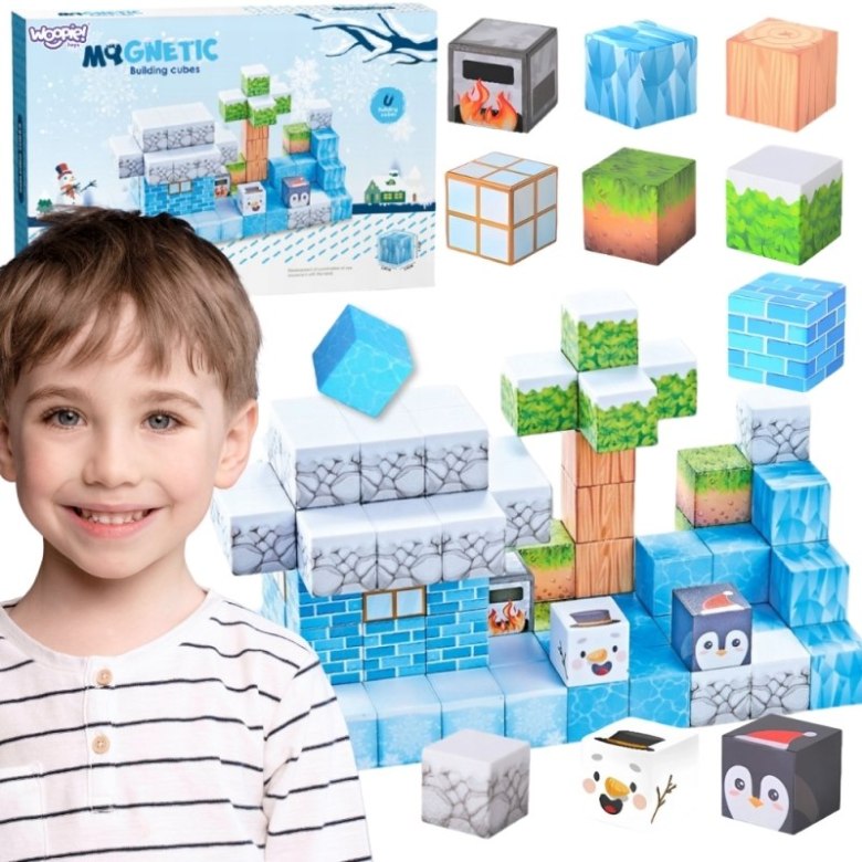 Woopie Klocki Magnetyczne – Zimowy świat klocków