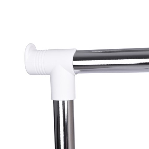 Wieszak regulowany stojący na kółkach Rufo biały