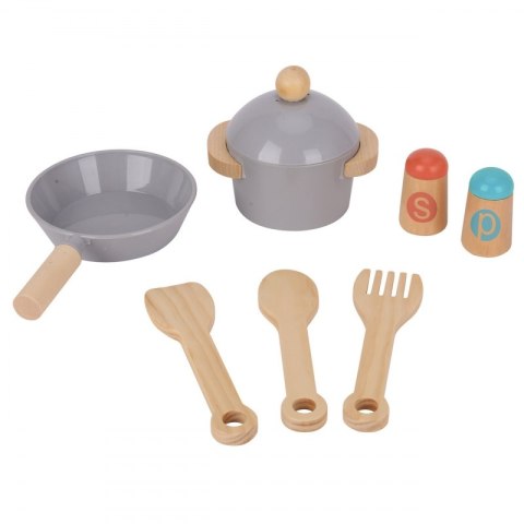 TOOKY TOY Duża Drewniana Kuchnia dla Dzieci 10 el. FSC