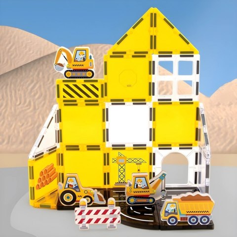 WOOPIE Magneyczne Klocki Konstrukcyjne Plac Budowy STEAM 47 el.