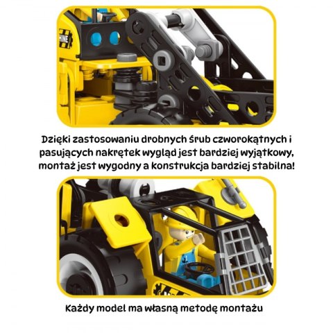 WOOPIE Zestaw Konstrukcyjny Pojazdy Budowlane STEAM 6w1 223 el.