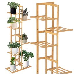 Kwietnik bambusowy HERVEL naturalny 7 półek