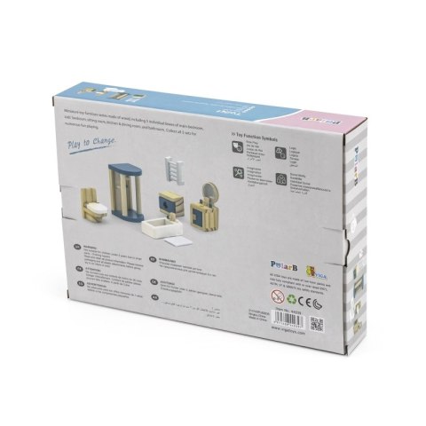 VIGA PolarB Zestaw Mebelków do Domku dla Lalek Łazienka 3+