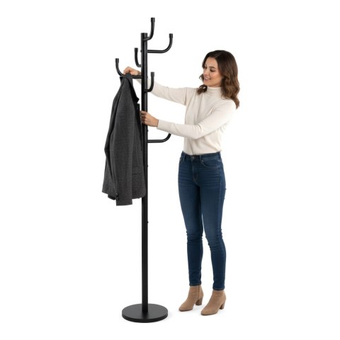Wieszak stojący Wiktor 175cm czarny