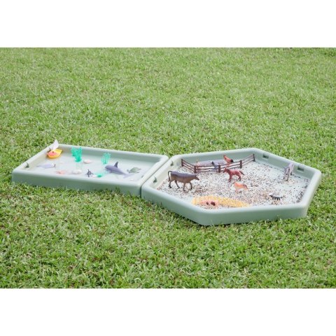 MASTERKIDZ Sześciokątny Stolik Do Zabawy Piaskiem i Wodą Regulowany