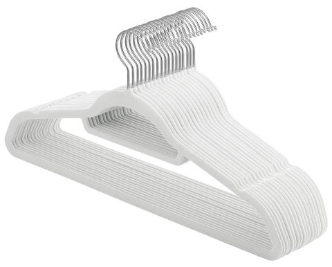 Wieszak welurowy na ubrania Maxi komplet 20 sztuk - szary