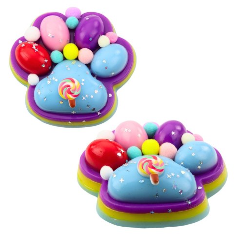 Gniotek Kocia Łapka Zabawka Antystresowa Sensoryczna Squishy XXL Fioletowa Zielona